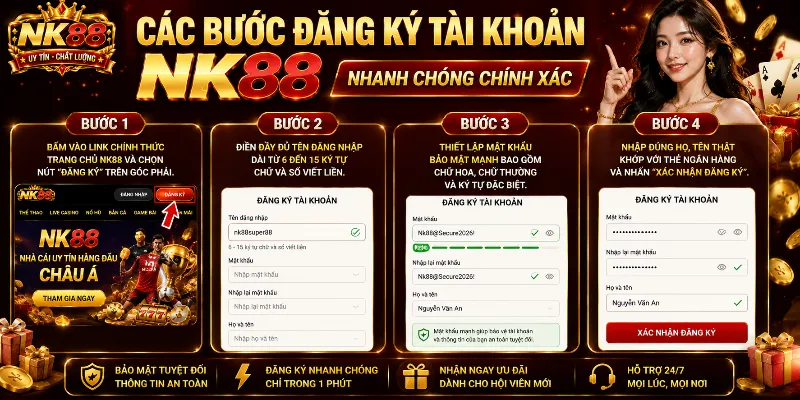 Home 22 Các bước đăng ký tài khoản NK88 nhanh chóng chính xác