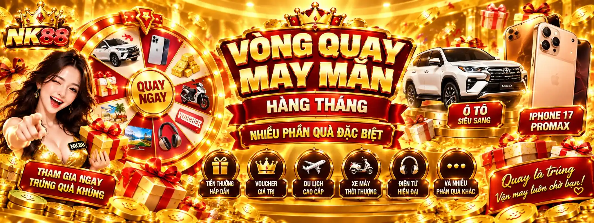 khuyến mãi vòng quay may mắn
